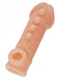 Телесная закрытая насадка с шишечками Cock Sleeve Size S - 13,8 см. - KOKOS - в Чебоксарах купить с доставкой