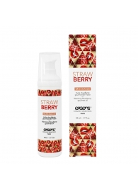 Разогревающее массажное масло  с ароматом клубники Gourmet Strawberry - 50 мл. - Exsens - купить с доставкой в Чебоксарах