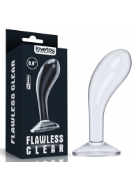 Прозрачный стимулятор простаты Flawless Clear Prostate Plug - 15 см. - Lovetoy - в Чебоксарах купить с доставкой