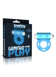 Голубое, светящееся в темноте эрекционное виброкольцо Lumino Play Vibrating Penis Ring - Lovetoy - в Чебоксарах купить с доставкой