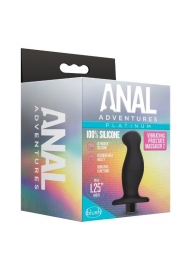 Черный анальный вибромассажёр Silicone Vibrating Prostate Massager 02 - 10,8 см. - Blush Novelties - в Чебоксарах купить с доставкой