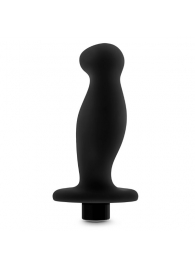 Черный анальный вибромассажёр Silicone Vibrating Prostate Massager 02 - 10,8 см. - Blush Novelties - в Чебоксарах купить с доставкой