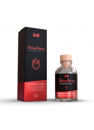 Массажный гель с ароматом клубники Strawberry - 30 мл. - INTT - купить с доставкой в Чебоксарах