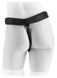 Страпон с телесной насадкой 7  Uncut with Strap on Harness - 18 см. - Pipedream - купить с доставкой в Чебоксарах