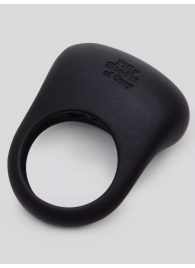 Черное эрекционное виброкольцо Sensation Rechargeable Vibrating Love Ring - Fifty Shades of Grey - в Чебоксарах купить с доставкой