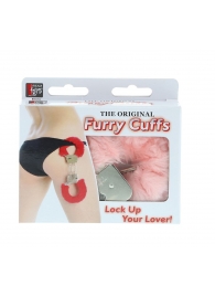 Металлические наручники с розовой меховой опушкой METAL HANDCUFF WITH PLUSH PINK - Dream Toys - купить с доставкой в Чебоксарах