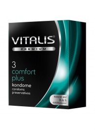 Контурные презервативы VITALIS PREMIUM comfort plus - 3 шт. - Vitalis - купить с доставкой в Чебоксарах