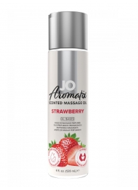 Массажное масло JO Aromatix Massage Oil Strawberry с ароматом клубники - 120 мл. - System JO - купить с доставкой в Чебоксарах