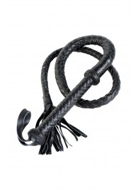 Длинный кожаный кнут с хлопушками на конце - ToyFa - купить с доставкой в Чебоксарах