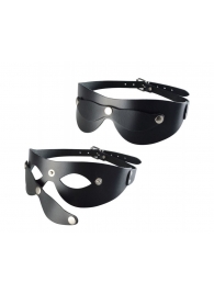 Черная кожаная маска  Новичок - Sitabella - купить с доставкой в Чебоксарах