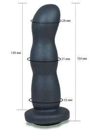 Черная анальная рельефная насадка-фаллоимитатор - 15 см. - LOVETOY (А-Полимер) - купить с доставкой в Чебоксарах