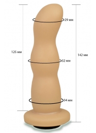 Телесная рельефная насадка Harness - 14,2 см. - LOVETOY (А-Полимер) - купить с доставкой в Чебоксарах