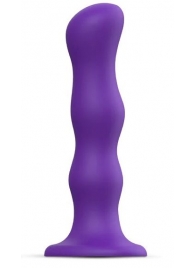 Фиолетовая насадка Strap-On-Me Dildo Geisha Balls size M - Strap-on-me - купить с доставкой в Чебоксарах