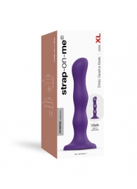 Фиолетовая насадка Strap-On-Me Dildo Geisha Balls size XL - Strap-on-me - купить с доставкой в Чебоксарах