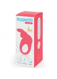 Розовое эрекционное виброкольцо Happy Rabbit Rechargeable Rabbit Cock Ring - Happy Rabbit - в Чебоксарах купить с доставкой