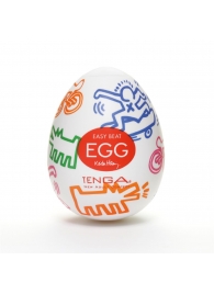 Мастурбатор-яйцо Keith Haring EGG STREET - Tenga - в Чебоксарах купить с доставкой