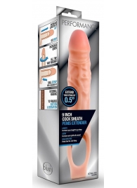 Телесная насадка на пенис 9 Inch Cock Sheath Extender - 22,2 см. - Blush Novelties - в Чебоксарах купить с доставкой