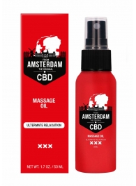 Стимулирующее массажное масло CBD from Amsterdam Massage Oil - 50 мл. - Shots Media BV - купить с доставкой в Чебоксарах