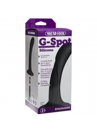 Черная изогнутая насадка Vac-U-Lock G-Spot - 16,5 см. - Doc Johnson - купить с доставкой в Чебоксарах