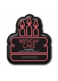 Лубрикант на водной основе со вкусом торта с кремом Wicked Aqua Birthday cake - 3 мл. - Wicked - купить с доставкой в Чебоксарах