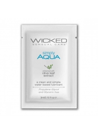 Легкий лубрикант на водной основе Wicked Simply AQUA - 3 мл. - Wicked - купить с доставкой в Чебоксарах