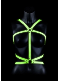 Портупея Body Harness с неоновым эффектом - размер L-XL - Shots Media BV - купить с доставкой в Чебоксарах