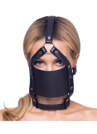 Черный намордник с кляпом-шаром Head Harness With A Gag - Orion - купить с доставкой в Чебоксарах