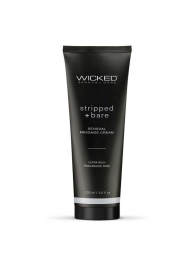 Массажный легкий крем WICKED Stripped plus Bare - 120 мл. - Wicked - купить с доставкой в Чебоксарах