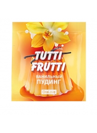 Пробник гель-смазки Tutti-frutti со вкусом ванильного пудинга - 4 гр. - Биоритм - купить с доставкой в Чебоксарах