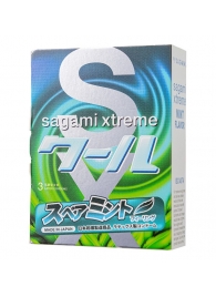 Презервативы Sagami Xtreme Mint с ароматом мяты - 3 шт. - Sagami - купить с доставкой в Чебоксарах