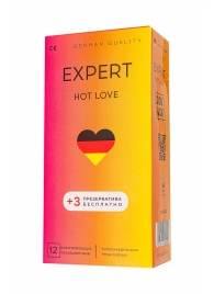 Презервативы EXPERT Hot Love с разогревающим эффектом - 12 шт.(+3 в подарок) - Expert - купить с доставкой в Чебоксарах