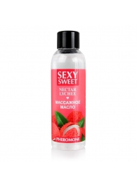 Массажное масло Sexy Sweet Nectar Lychee с феромонами и ароматом личи - 75 мл. - Биоритм - купить с доставкой в Чебоксарах