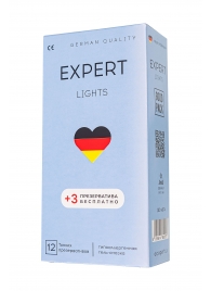 Ультратонкие презервативы EXPERT Lights - 12 шт.(+3 в подарок) - Expert - купить с доставкой в Чебоксарах