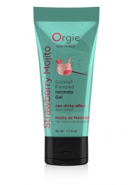 Съедобный интимный гель Orgie Lube Tube Cocktail Strawberry Mojito - 50 мл. - ORGIE - купить с доставкой в Чебоксарах