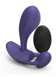 Темно-синий вибромассажер Witty P G Vibrator with Remote Control - Love to Love - в Чебоксарах купить с доставкой