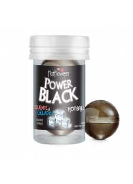 Интимный гель Power Black Hot Ball с охлаждающе-разогревающим эффектом (2 шарика по 3 гр.) - HotFlowers - купить с доставкой в Чебоксарах