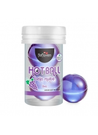 Лубрикант на масляной основе Hot Ball Beija Muito с ароматом винограда (2 шарика по 3 гр.) - HotFlowers - купить с доставкой в Чебоксарах