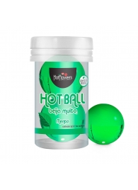 Лубрикант на масляной основе Hot Ball Beija Muito с ароматом мяты (2 шарика по 3 гр.) - HotFlowers - купить с доставкой в Чебоксарах