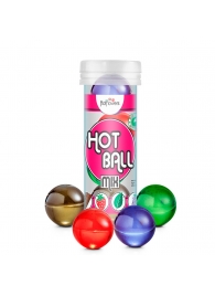 Ароматизированный лубрикант Hot Ball Mix на масляной основе (4 шарика по 3 гр.) - HotFlowers - купить с доставкой в Чебоксарах