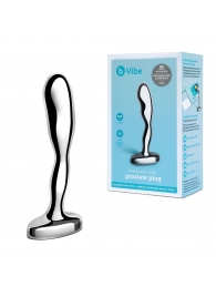 Стальной стимулятор простаты Stainless Steel Prostate Plug - 11,5 см. - b-Vibe - в Чебоксарах купить с доставкой