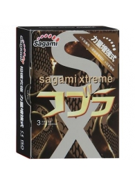 Суженные к основанию презервативы Sagami Xtreme COBRA - 3 шт. - Sagami - купить с доставкой в Чебоксарах