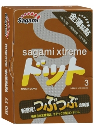 Презервативы Sagami Xtreme FEEL UP с точечной текстурой и линиями прилегания - 3 шт. - Sagami - купить с доставкой в Чебоксарах