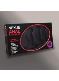 Набор из 3 массажеров простаты чёрного цвета NEXUS ANAL STARTER KIT - Nexus Range - в Чебоксарах купить с доставкой