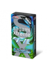 Презервативы Sagami Xtreme Mint с ароматом мяты - 10 шт. - Sagami - купить с доставкой в Чебоксарах