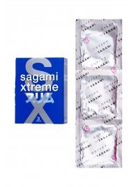 Розовые презервативы Sagami Xtreme FEEL FIT 3D - 3 шт. - Sagami - купить с доставкой в Чебоксарах