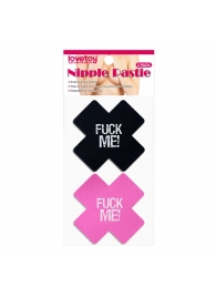 Набор из 2 пар пэстисов Cross Pattern Nipple Pasties - Lovetoy - купить с доставкой в Чебоксарах