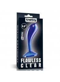 Синяя анальная втулка Flawless Clear Prostate Plug 6.0 - 15 см. - Lovetoy - в Чебоксарах купить с доставкой