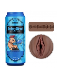 Коричневый мастурбатор-вагина Pleasure Brew Masturbator-Sultry Stout в банке - Lovetoy - в Чебоксарах купить с доставкой