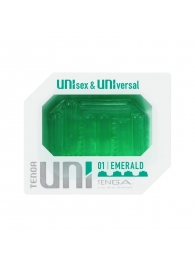 Зеленый мастурбатор-стимулятор Tenga Uni Emerald - Tenga - в Чебоксарах купить с доставкой