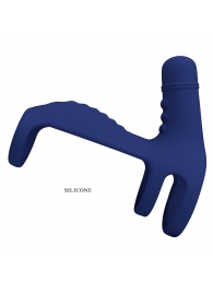 Синяя вибронасадка на пенис Vibrating Penis Sling - Baile - в Чебоксарах купить с доставкой